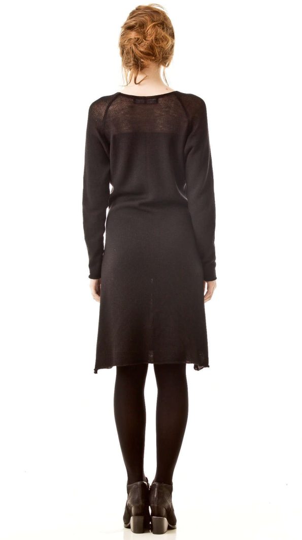 Knitted cashmere blend knee length dress CARLA