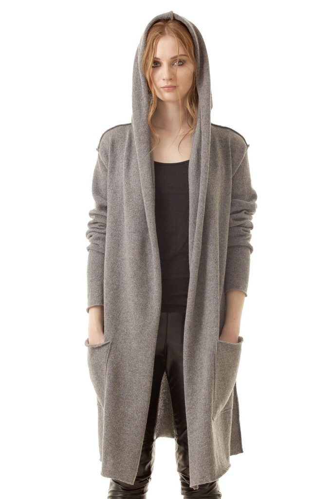 Grey Sweater Outfits for Women: Styling Ideas for Every Occasion 7 Long cashmere cardigan EDITH