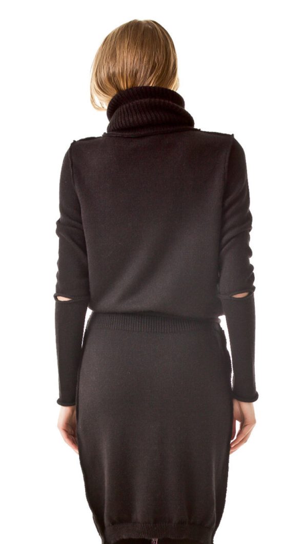 AMANDINE BLACK turtleneck dress