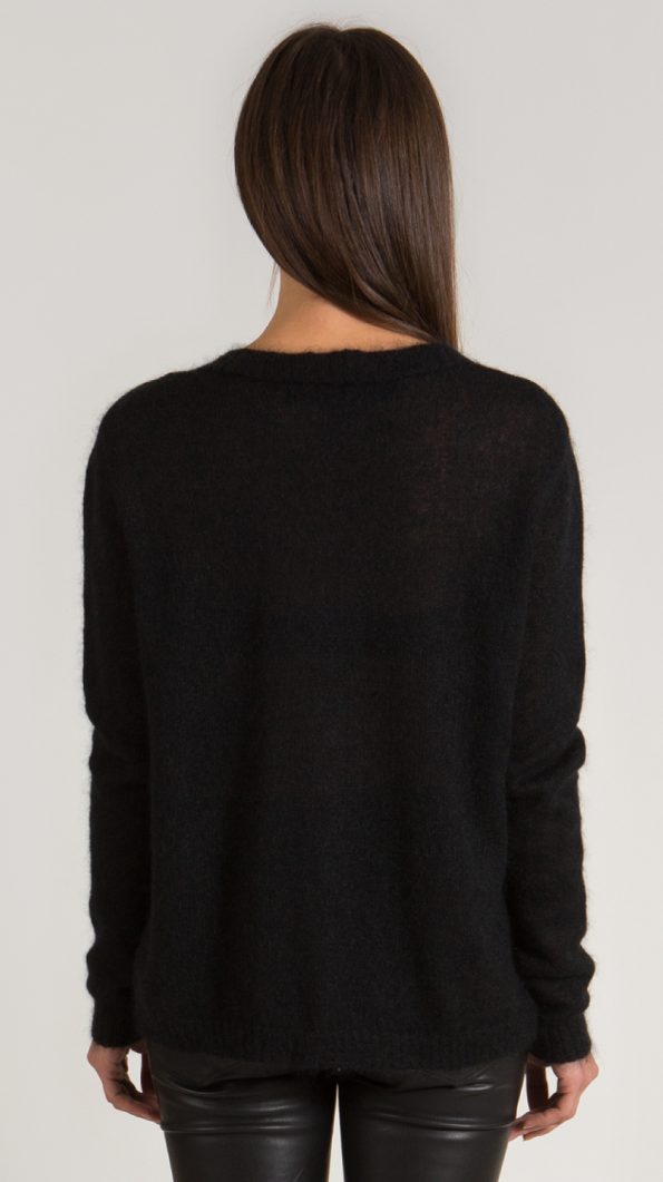 Black V neck sweater KEITH.