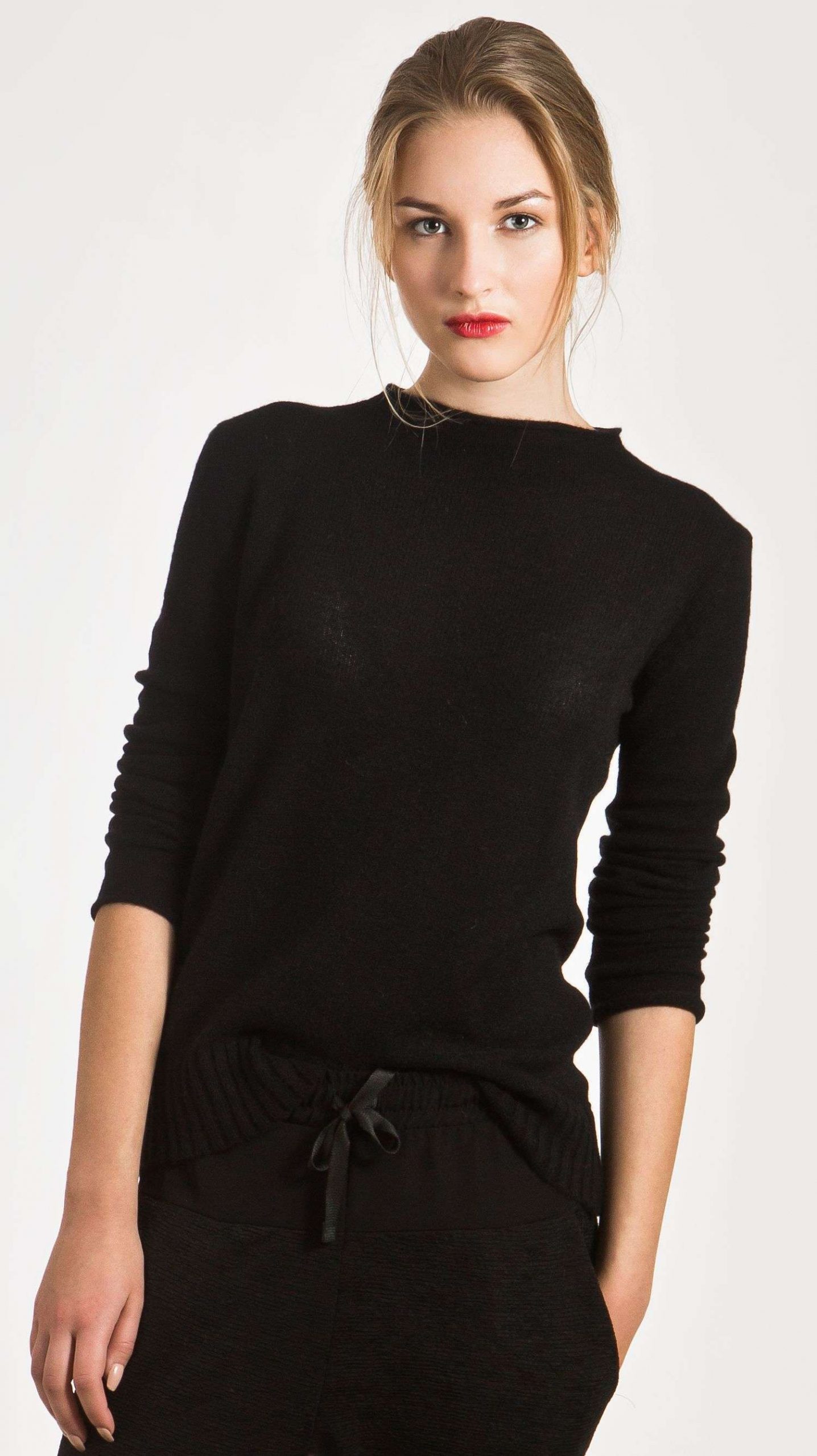 black cashmere sweater womens jumper pullover
