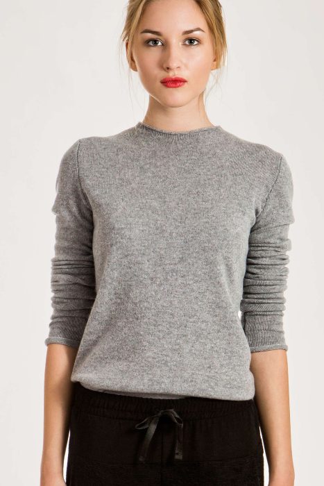 Grey cashmere sweater KAREN