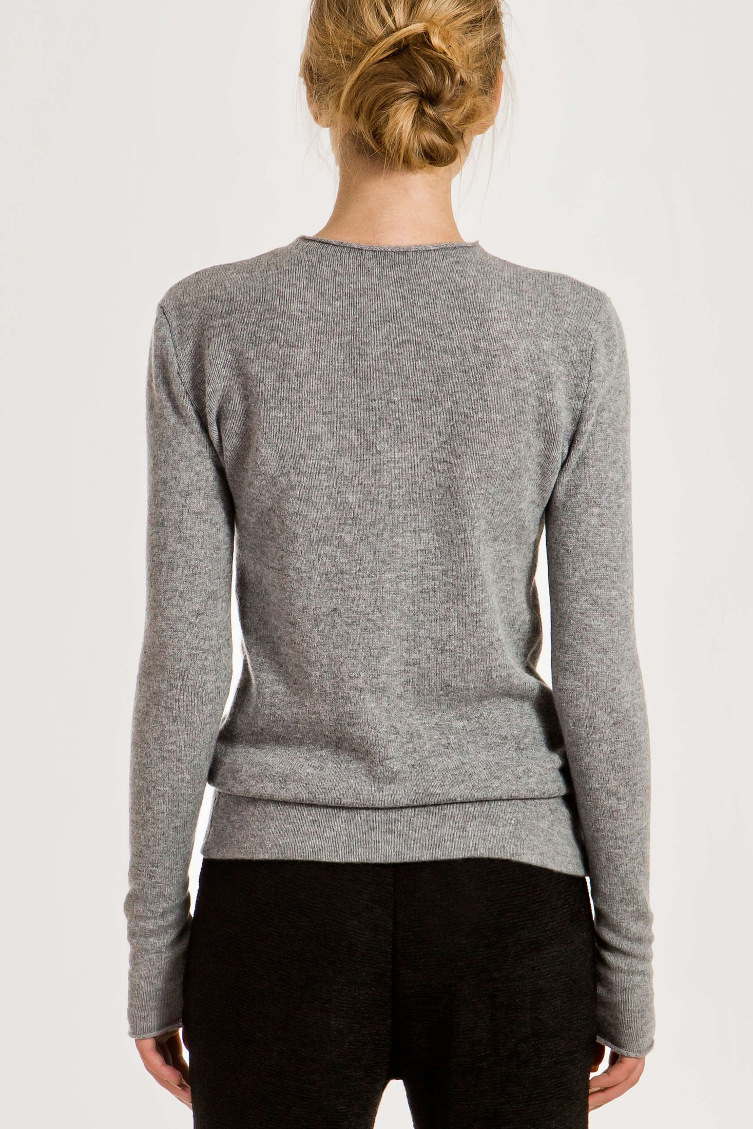 Grey cashmere sweater KAREN