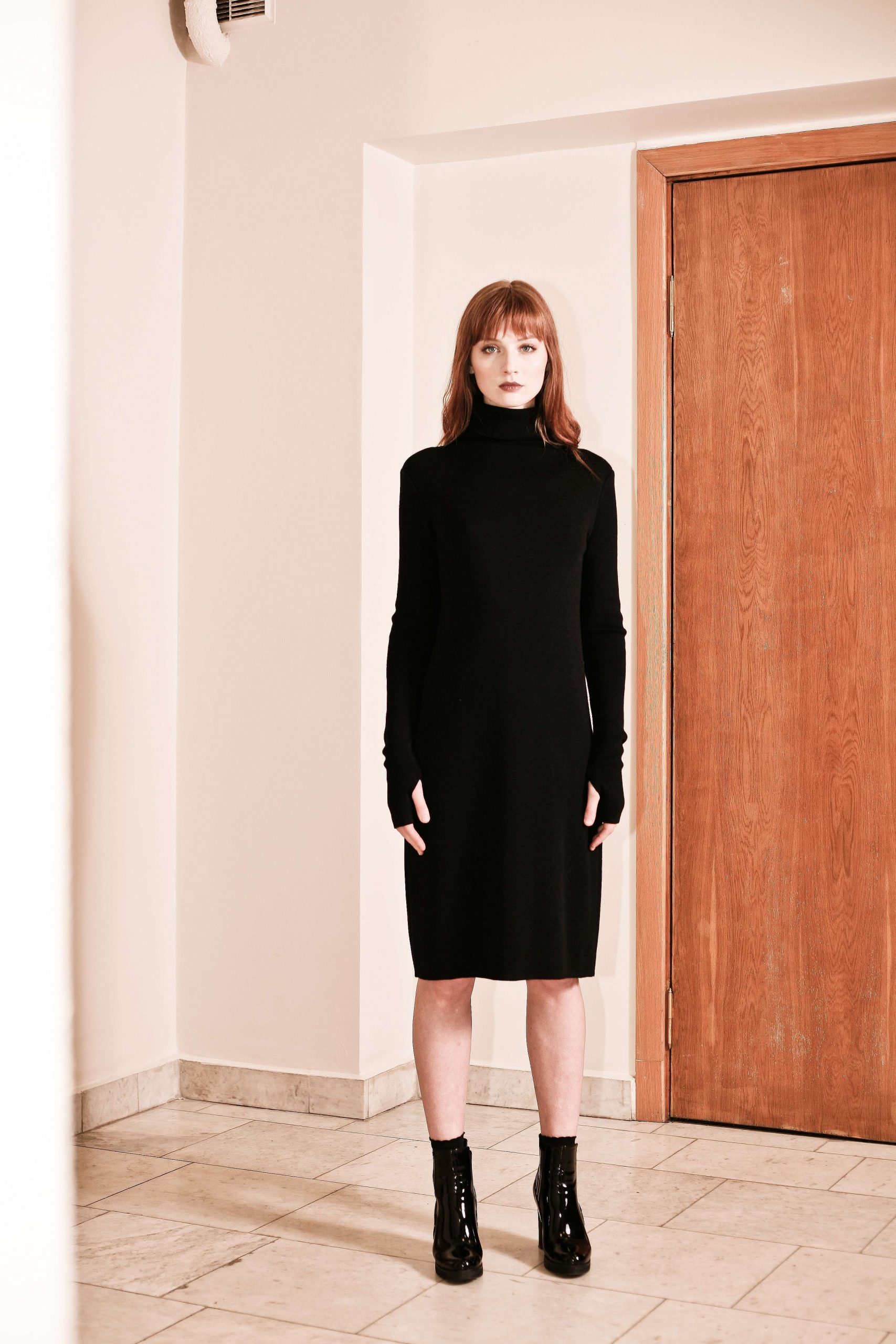 Black Seymore wool-blend midi dress | Gabriela Hearst | MATCHES UK