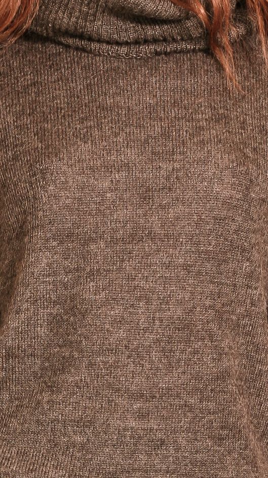 Brown alpaca womens sweater pullover ISABELLE BROWN