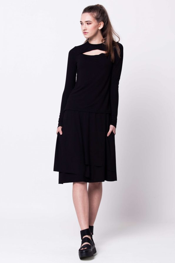 Black top and skirt set co-ord HANNA - Krista Elsta