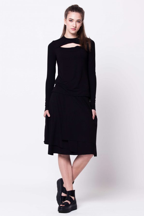 Black top and skirt set co-ord HANNA - Krista Elsta