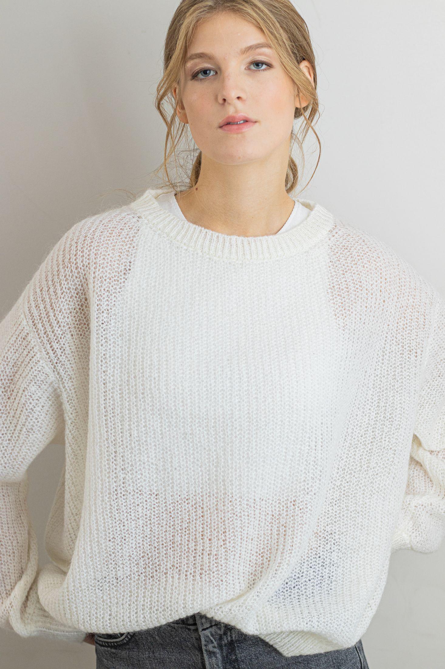 6+ White Knit Sweater Women'S - TessaVictor