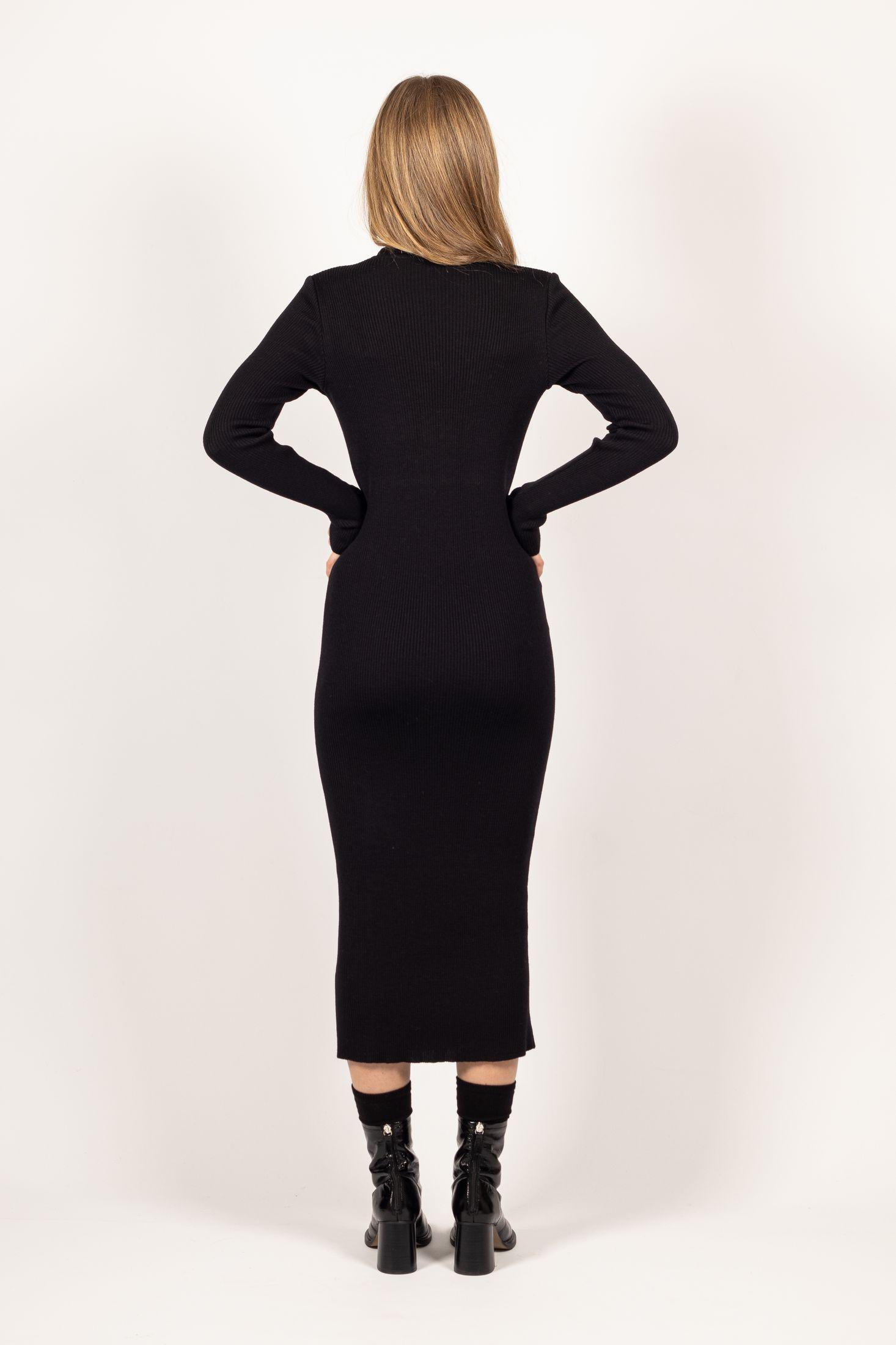 Knit fitted turtleneck dress ALICE