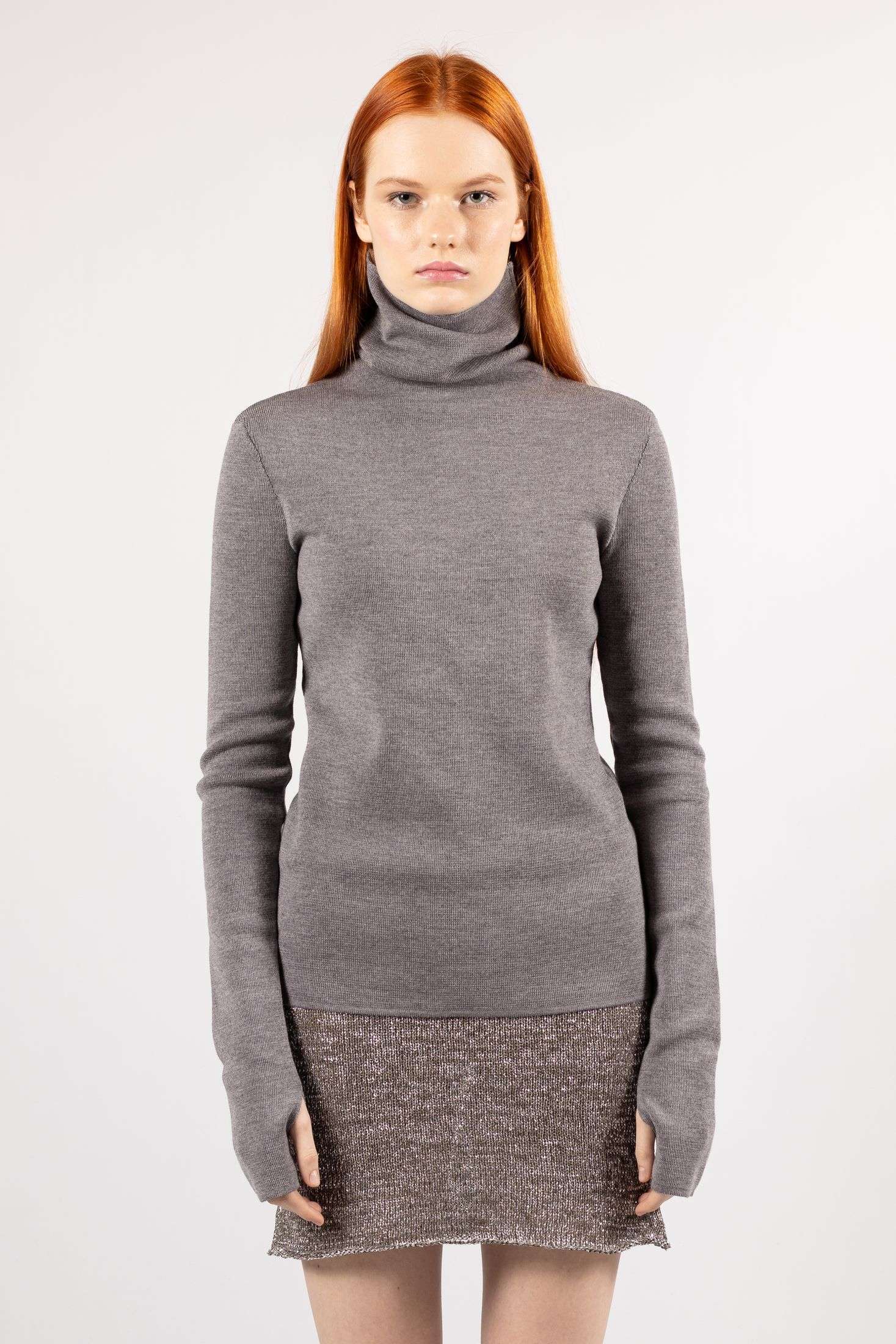 Grey womens turtleneck sweater ADA
