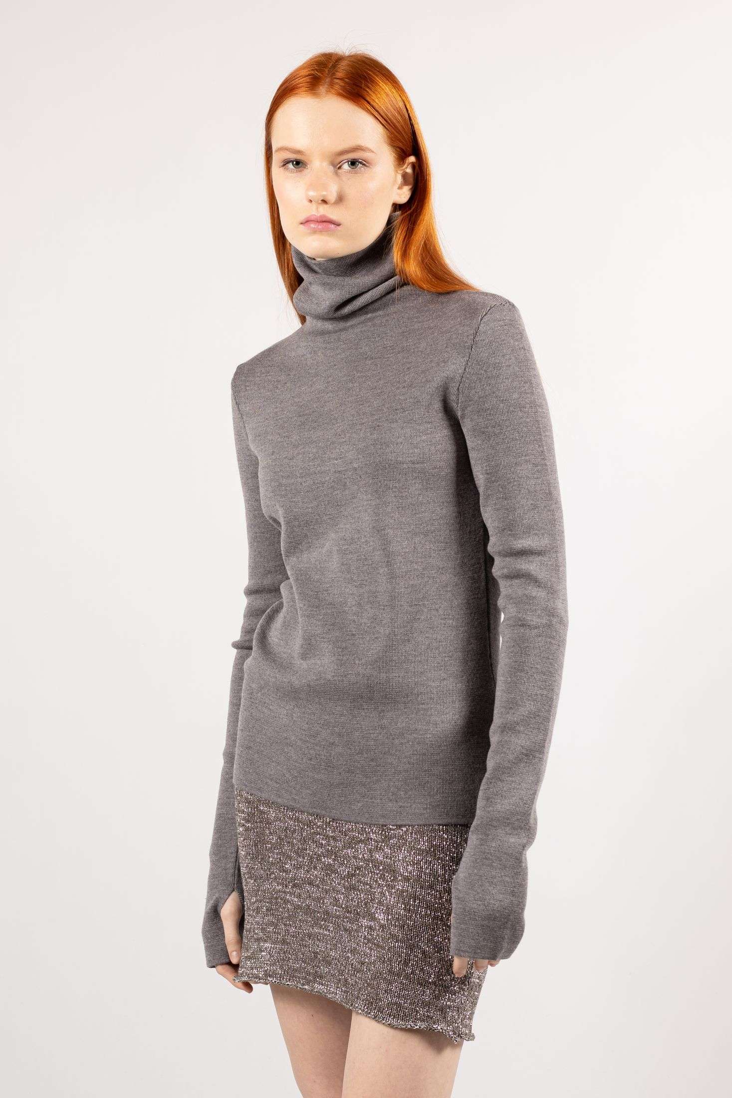 Grey womens on sale turtleneck