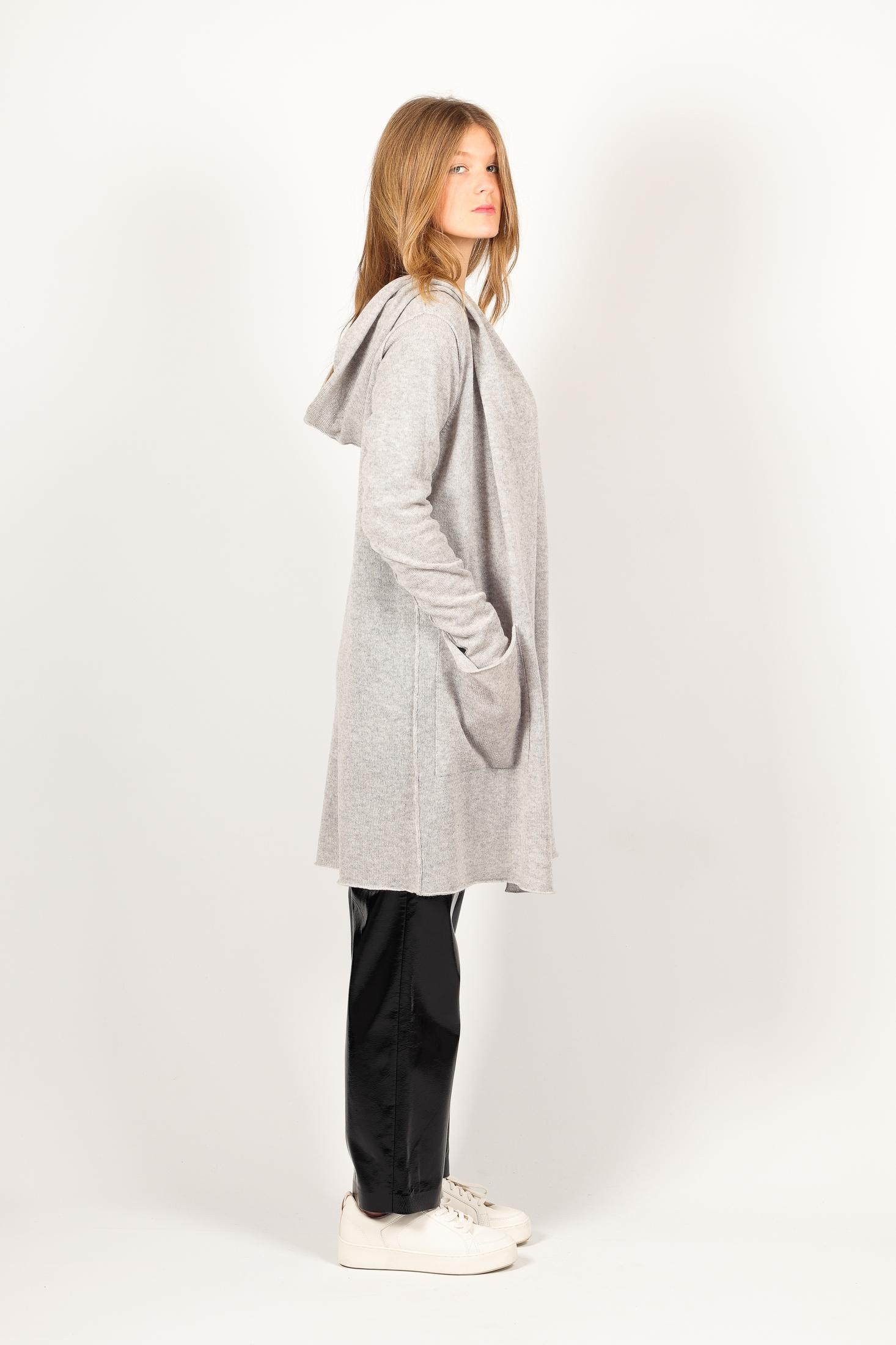 Wrap cashmere coat with pockets ALETHE