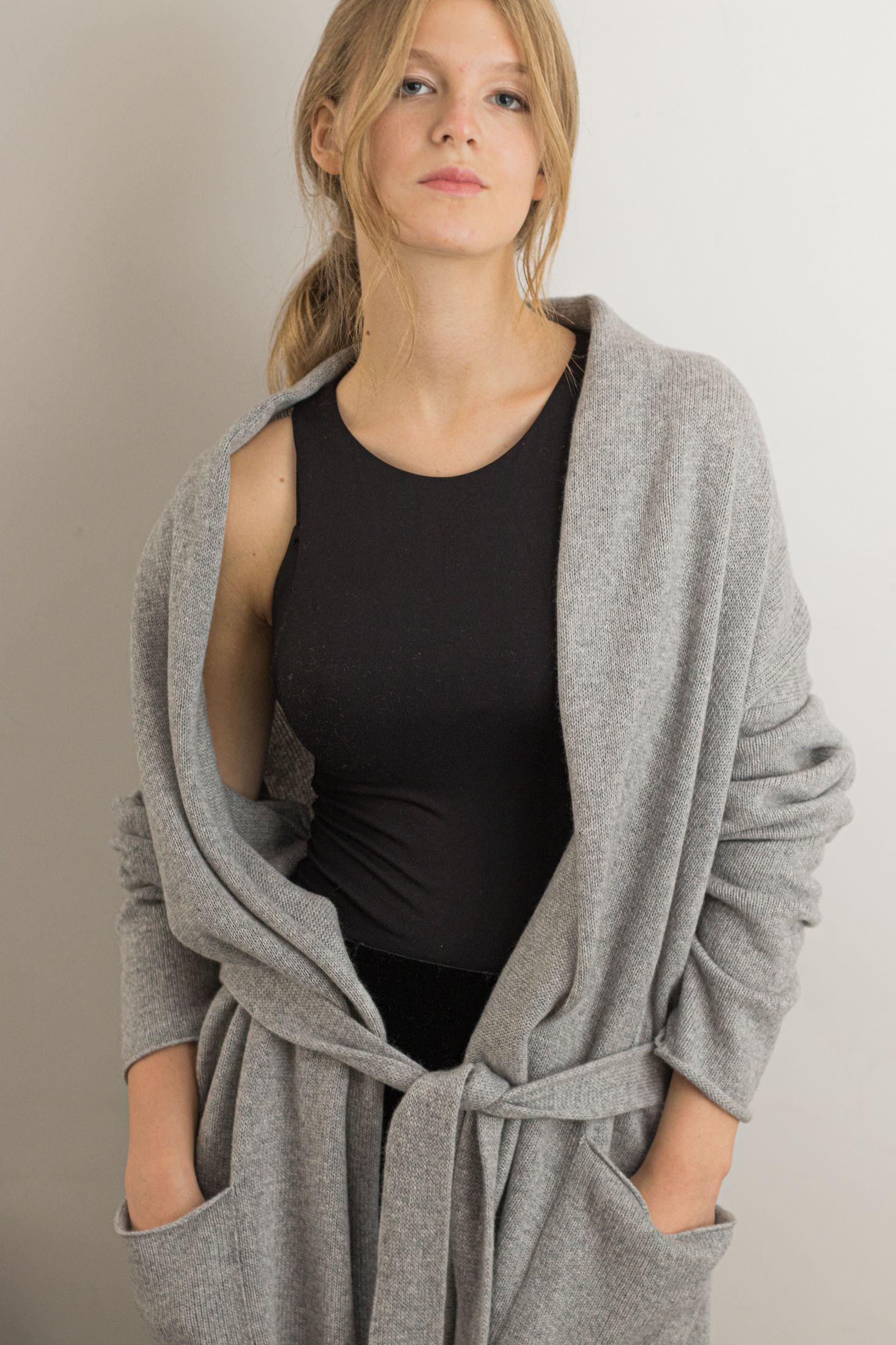 2 ply cashmere cardigan top