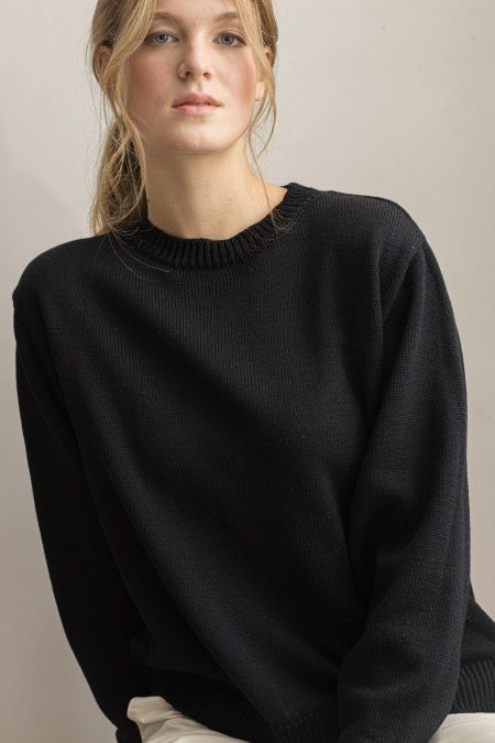 Black knit pullover FRIDA