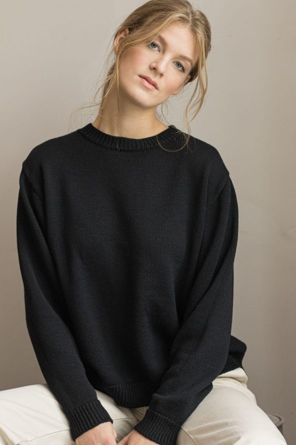 Black knit sweater FRIDA