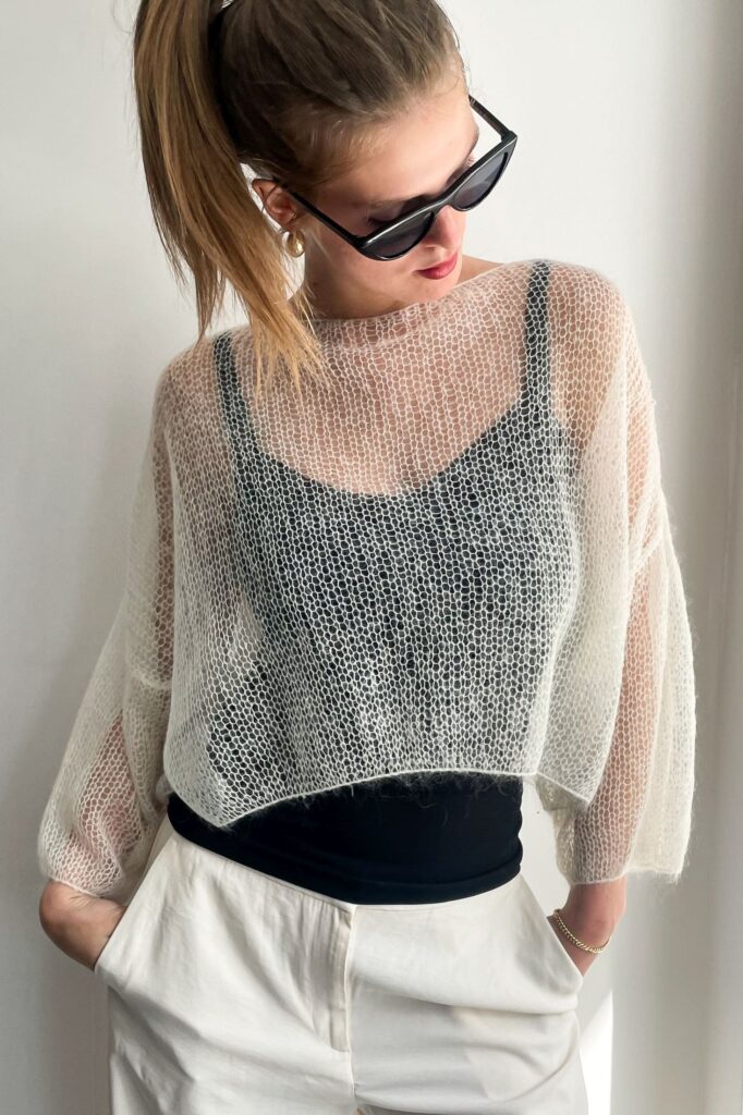cute mohair crop top ELIN